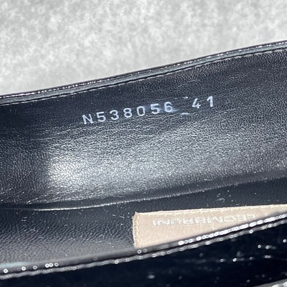 AGL Loafers Womens 11 US Black Patent Leather Pointed Toe Shoe Flats Business - Picture 8 of 16